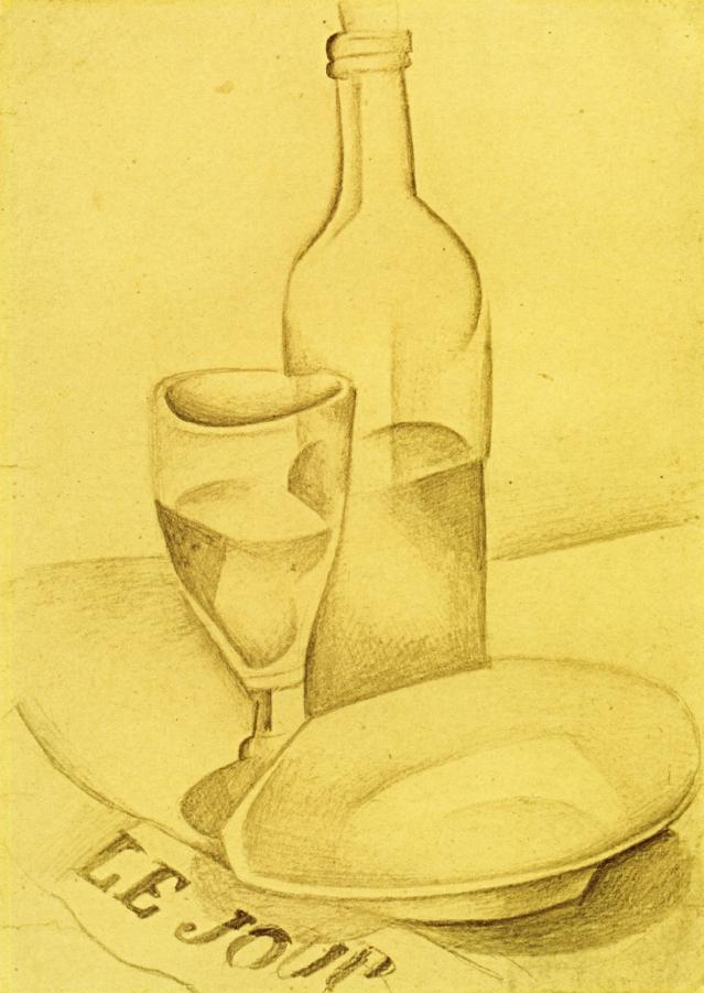 静物 与 `newspaper` 02 – (juan gris)